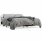 vidaXL Estructura cama madera ingeniería metal roble ahumado 180x200cm vidaXL Estructura cama madera ingeniería metal roble ahumado 180x200cm