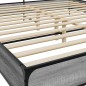 vidaXL Estructura cama madera ingeniería metal gris Sonoma 200x200 cm vidaXL Estructura cama madera ingeniería metal gris Sonoma 200x200 cm