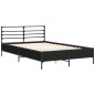 vidaXL Estructura de cama madera de ingeniería y metal negro 120x190cm vidaXL Estructura de cama madera de ingeniería y metal negro 120x190cm