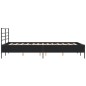 vidaXL Estructura de cama madera de ingeniería y metal negro 120x190cm vidaXL Estructura de cama madera de ingeniería y metal negro 120x190cm