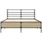 vidaXL Estructura cama madera ingeniería metal roble Sonoma 140x190 cm