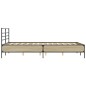 vidaXL Estructura cama madera ingeniería metal roble Sonoma 140x190 cm