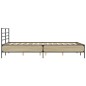 vidaXL Estructura cama madera ingeniería metal roble Sonoma 135x190 cm vidaXL Estructura cama madera ingeniería metal roble Sonoma 135x190 cm