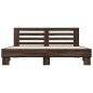 vidaXL Estructura cama madera ingeniería metal marrón roble 200x200 cm vidaXL Estructura cama madera ingeniería metal marrón roble 200x200 cm