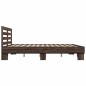 vidaXL Estructura cama madera ingeniería metal marrón roble 200x200 cm vidaXL Estructura cama madera ingeniería metal marrón roble 200x200 cm