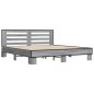 vidaXL Estructura cama madera ingeniería metal gris Sonoma 180x200 cm vidaXL Estructura cama madera ingeniería metal gris Sonoma 180x200 cm