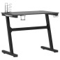 vidaXL Escritorio gaming con LED patas en forma Z negro 90x60x75 cm vidaXL Escritorio gaming con LED patas en forma Z negro 90x60x75 cm