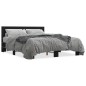 vidaXL Estructura de cama madera de ingeniería y metal negro 160x200cm