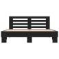 vidaXL Estructura de cama madera de ingeniería y metal negro 160x200cm
