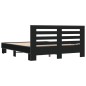 vidaXL Estructura de cama madera de ingeniería y metal negro 160x200cm