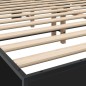 vidaXL Estructura de cama madera de ingeniería y metal negro 160x200cm