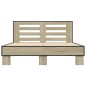 vidaXL Estructura cama madera ingeniería metal roble Sonoma 140x200 cm