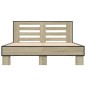 vidaXL Estructura cama madera ingeniería metal roble Sonoma 120x200 cm vidaXL Estructura cama madera ingeniería metal roble Sonoma 120x200 cm