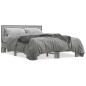 vidaXL Estructura cama madera ingeniería metal gris Sonoma 140x190 cm vidaXL Estructura cama madera ingeniería metal gris Sonoma 140x190 cm