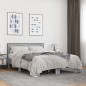 vidaXL Estructura cama madera ingeniería metal gris Sonoma 140x190 cm vidaXL Estructura cama madera ingeniería metal gris Sonoma 140x190 cm