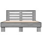 vidaXL Estructura cama madera ingeniería metal gris Sonoma 140x190 cm vidaXL Estructura cama madera ingeniería metal gris Sonoma 140x190 cm