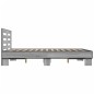vidaXL Estructura cama madera ingeniería metal gris Sonoma 140x190 cm vidaXL Estructura cama madera ingeniería metal gris Sonoma 140x190 cm
