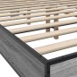 vidaXL Estructura cama madera ingeniería metal gris Sonoma 140x190 cm vidaXL Estructura cama madera ingeniería metal gris Sonoma 140x190 cm