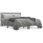 vidaXL Estructura cama madera ingeniería metal gris Sonoma 120x190 cm vidaXL Estructura cama madera ingeniería metal gris Sonoma 120x190 cm