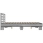 vidaXL Estructura cama madera ingeniería metal gris Sonoma 120x190 cm vidaXL Estructura cama madera ingeniería metal gris Sonoma 120x190 cm