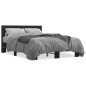 vidaXL Estructura de cama madera de ingeniería y metal negro 120x190cm vidaXL Estructura de cama madera de ingeniería y metal negro 120x190cm
