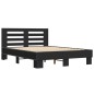vidaXL Estructura de cama madera de ingeniería y metal negro 120x190cm vidaXL Estructura de cama madera de ingeniería y metal negro 120x190cm