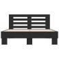 vidaXL Estructura de cama madera de ingeniería y metal negro 120x190cm vidaXL Estructura de cama madera de ingeniería y metal negro 120x190cm