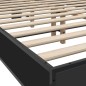 vidaXL Estructura de cama madera de ingeniería y metal negro 120x190cm vidaXL Estructura de cama madera de ingeniería y metal negro 120x190cm