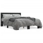 vidaXL Estructura de cama madera de ingeniería y metal negro 135x190cm