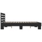 vidaXL Estructura de cama madera de ingeniería y metal negro 135x190cm