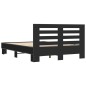 vidaXL Estructura de cama madera de ingeniería y metal negro 135x190cm