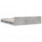 vidaXL Cama con cajones madera ingeniería gris hormigón 200x200 cm vidaXL Cama con cajones madera ingeniería gris hormigón 200x200 cm
