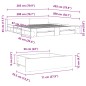 vidaXL Cama con cajones madera ingeniería gris hormigón 200x200 cm vidaXL Cama con cajones madera ingeniería gris hormigón 200x200 cm