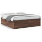 vidaXL Estructura de cama madera de ingeniería marrón roble 200x200 cm