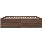 vidaXL Estructura de cama madera de ingeniería marrón roble 200x200 cm