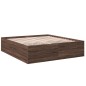 vidaXL Estructura de cama madera de ingeniería marrón roble 200x200 cm