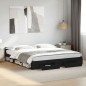 vidaXL Estructura cama con cajones madera ingeniería negra 180x200 cm vidaXL Estructura cama con cajones madera ingeniería negra 180x200 cm