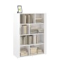 vidaXL Aparador de madera contrachapada blanco brillante 80x30x106 cm