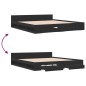 vidaXL Estructura cama con cajones madera ingeniería negra 180x200 cm vidaXL Estructura cama con cajones madera ingeniería negra 180x200 cm