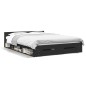 vidaXL Estructura cama con cajones madera ingeniería negra 160x200 cm