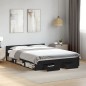 vidaXL Estructura cama con cajones madera ingeniería negra 160x200 cm