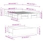 vidaXL Cama con cajones madera ingeniería marrón roble 160x200 cm vidaXL Cama con cajones madera ingeniería marrón roble 160x200 cm