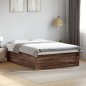 vidaXL Estructura de cama madera de ingeniería marrón roble 160x200 cm