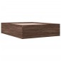 vidaXL Estructura de cama madera de ingeniería marrón roble 160x200 cm