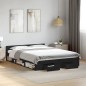 vidaXL Estructura cama con cajones madera ingeniería negra 150x200 cm vidaXL Estructura cama con cajones madera ingeniería negra 150x200 cm