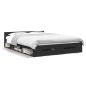 vidaXL Cama con cajones madera de ingeniería negro 140x200 cm vidaXL Cama con cajones madera de ingeniería negro 140x200 cm