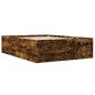 vidaXL Estructura de cama madera de ingeniería roble ahumado 135x190cm vidaXL Estructura de cama madera de ingeniería roble ahumado 135x190cm