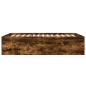 vidaXL Estructura de cama madera de ingeniería roble ahumado 135x190cm vidaXL Estructura de cama madera de ingeniería roble ahumado 135x190cm