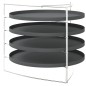 vidaXL Bandejas para pizza 4 uds con estante acero Ø 28 cm vidaXL Bandejas para pizza 4 uds con estante acero Ø 28 cm
