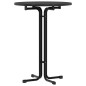 vidaXL Mesa alta de comedor madera ingeniería y acero negro Ø80x110 cm vidaXL Mesa alta de comedor madera ingeniería y acero negro Ø80x110 cm